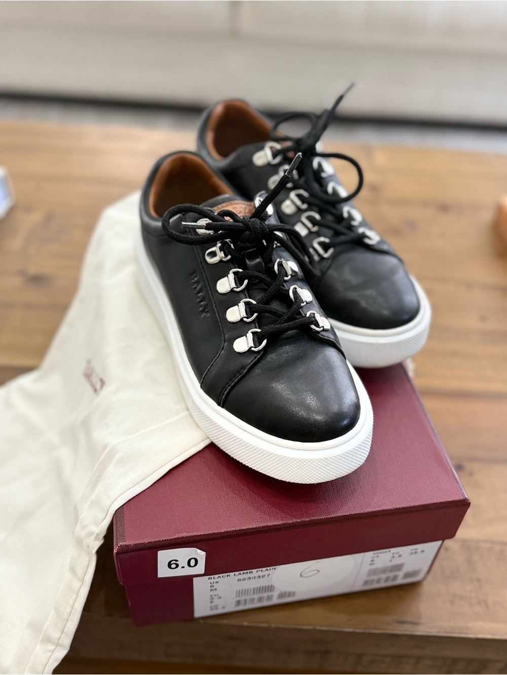 BALLY Women black platform sneaker